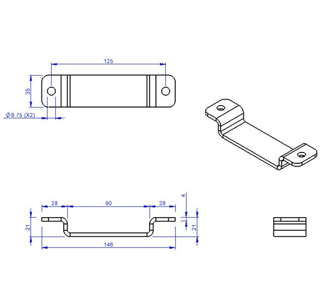 Pipe Carrier Extra Wide Fixing Straps